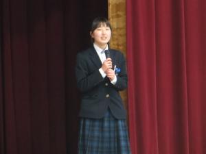 生徒会長あいさつ