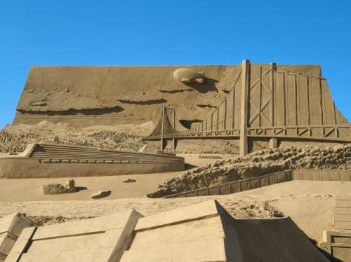 芦屋町の砂像昼の写真
