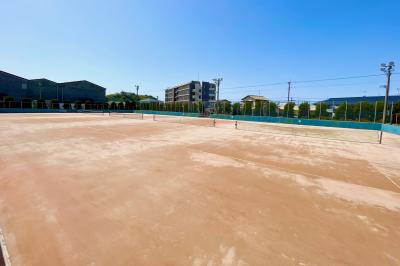 芦屋町テニスコートクレーコート写真