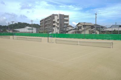 芦屋町テニスコートオムニコート写真