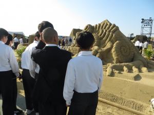 砂像見学