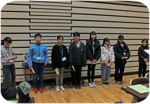 発表練習をしている写真です